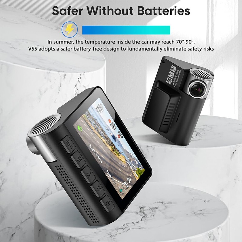 CLSSLVVBN Car Dash Cam Front Rear Dash Camera 4K/1080P Recorder
