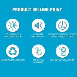 Forehead Thermometer for Adults Non-Contact Infrared Forehead Thermometer with Fever Alarm Function Medical Grade for Baby Children Kids Instant Fever Check Digital Display