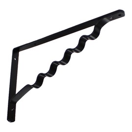 Wake Sangyo TK-113 Hanger Bracket, Shelf Bracket, Black, 9.4 inches (240 mm), Pipe Hanger, Hanging, Storage