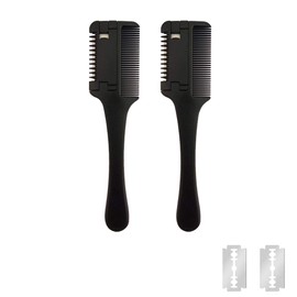 2pcs Hair Razor Combs for Hair Cutting, Removable Razor Hair Cutting Comb Hair Cutter Thinner Trimmer Razor Comb for Men Women Thinning Styling Trimming Razor Comb Home & Barber Use