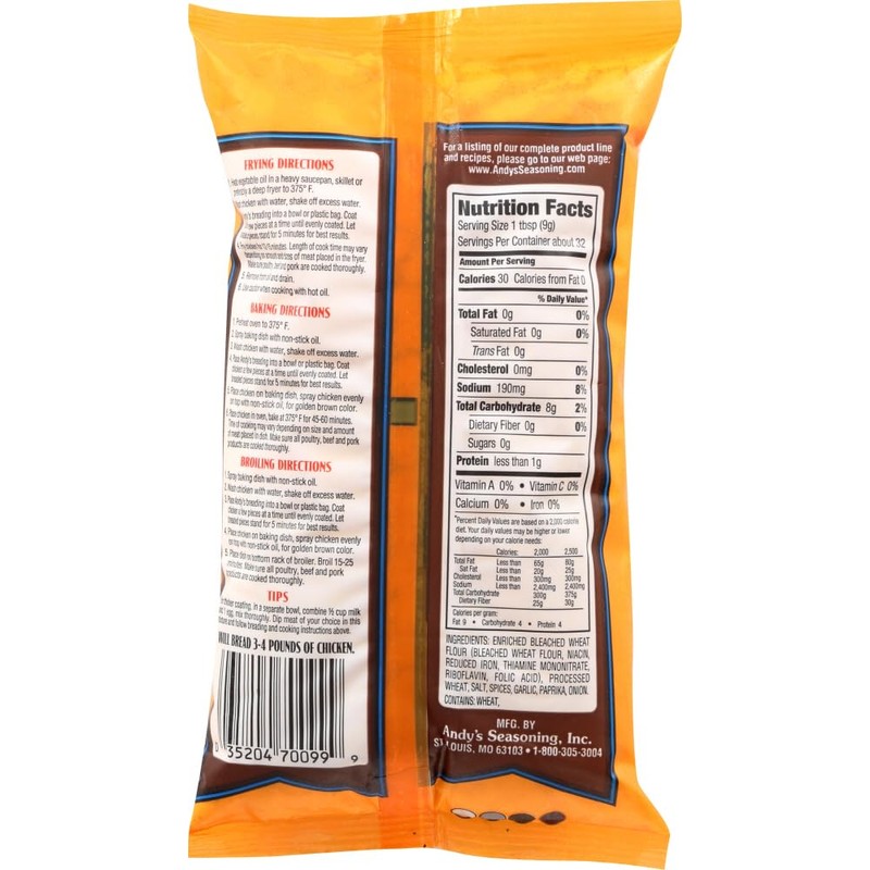 Andy's Chicken Breading Mild 10 oz (Pack of 3) by