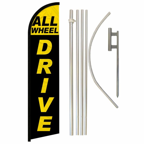 Unbranded All Wheel Drive Full Curve Windless Swooper Flag &