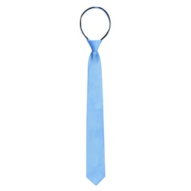 Allegra K Men's Skinny Pretied Solid Color Zipper Ties Neck Adjustable Strap Wedding Groom Tie One Size Sky Blue
