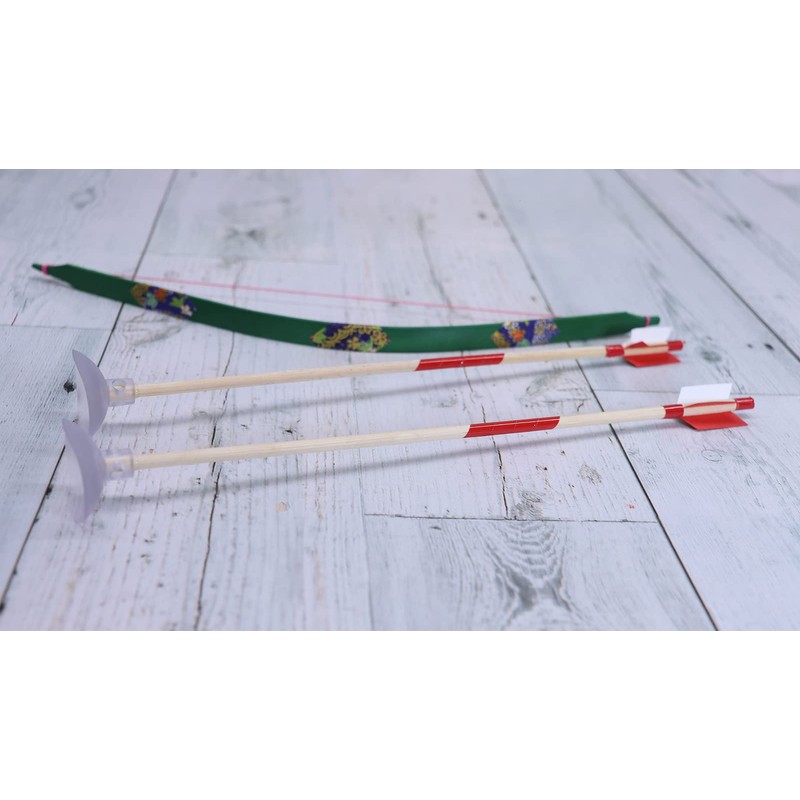 Japanese Traditional Wooden Toy Bow and Arrow Set