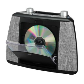Jensen CD-565-BK Portable Bluetooth CD Music System with FM Radio, CD-565 (Black)