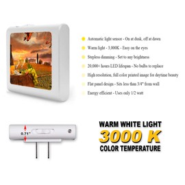 Plug in Dimmable LED Night Light with Dusk to Dawn Auto Sensor, Adjustable Brightness, Warm Light, Auto On-Off Nightlight for Bathroom, Hallway, Nursery, Bedrooms - Wine by an Italian Winery