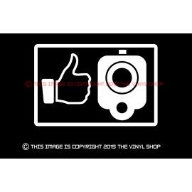 Stickershack I LIKE for Glock Enthusiast CCW home protection Pistol Decal Sticker