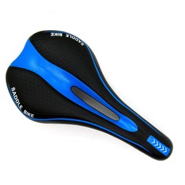 INION - Gel bicycle seat, bicycle saddle, bicycle saddle, mountain bike, touring saddle, colour: (blue/black)