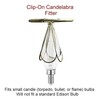 Set of 6 Light Oatmeal Linen Drum Chandelier Clip-On Lampshade