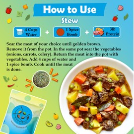 Mediterranean Spice Bombs Seasoning Pack of 4 - Spice Mix for Soup Stew Marinade