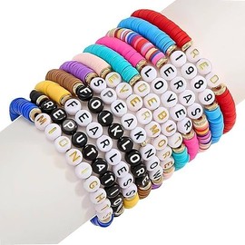 11 Pcs Taylor Friendship Bracelets Set – Colourful Boho Letter Wristbands for Women & Men – Trendy Concert Souvenirs – Taylor-Inspired Fashion Accessories