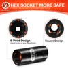 BLACKROBOT 1/2 Inch Drive 6-Point Deep Socket, 15/16 inch Deep
