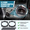 Gulfmew 6×9 Inch Front Door Speaker Adapter Bracket with Foam
