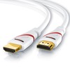 CSL- Ultra HD 4K HDMI Cable White/Red/Black V2 White