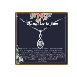 Sranich To My Daughter In Law Necklace,Daughter In Law Gifts From Mother In Law Christmas Gifts For Daughter In Law
