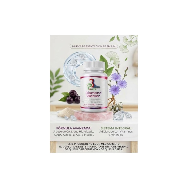 Diamond Women, Multivitamínico Para Mujer, Energía/belleza