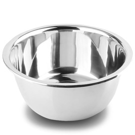 Stainless Steel Bowl, Mixing Bowl, Salad Bowl, Serving Bowl, Storage Bowl for the Kitchen, Space-Saving & Stackable, Multifunctional, Silver (32 cm)