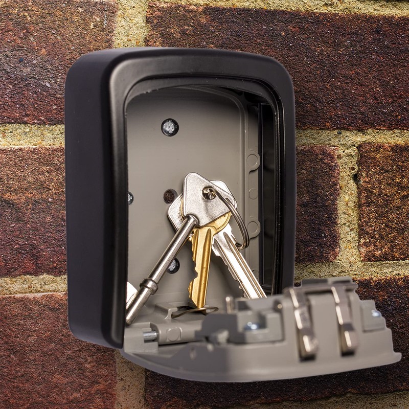 Medium Size Wall Mounted Key Safe 4 Wheel Combination Key