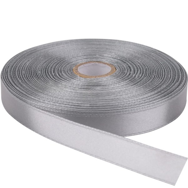 NISDOCF Single-Faced Sash Gray Ribbon - 1/2 Inch x 50
