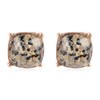 Faceted Jewel Statement Stud Earrings - Cushion Cut Square Glitter,