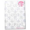 Iron-On Patch Advent Calendar Numbers 1-24 Flock Film Iron-On Appliques