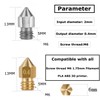 XINKYD 30pcs Nozzles 0.4mm 0.2mm 0.6mm,3D Printer Brass Stainless Steel