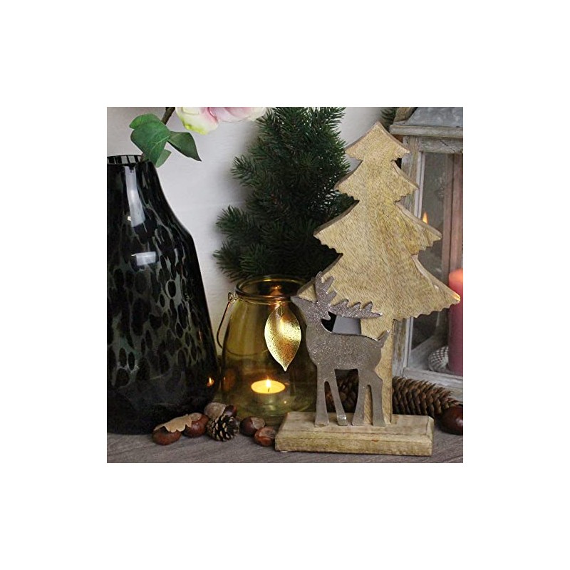 Fir Tree with Deer, Christmas Decoration, Choice of Sizes, Decorative