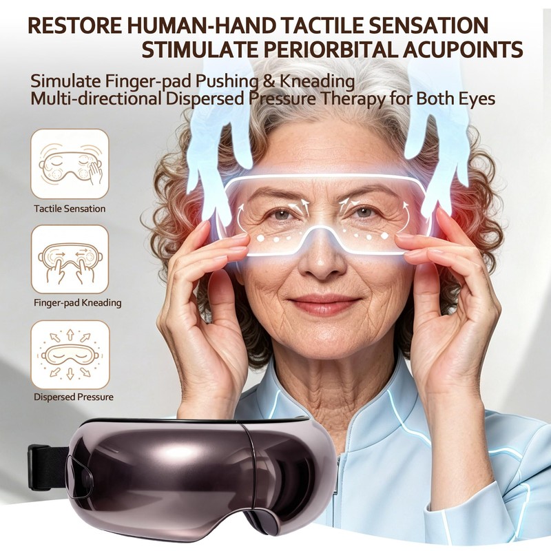 FSA-HSA Eye Massager with Heat for Eye Strain, Dry Eyes,