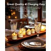Homemory Rechargeable Flameless Candles, 2/4/6/8H Timer LED Votive Candles, 12