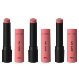 Catrice Blur-Real Matte Lipstick, No. 040, Pink, Softening, Matte, Vegan, Oil-Free, Alcohol-Free, No Preservatives, Pack of 3 (3 x 3 g)
