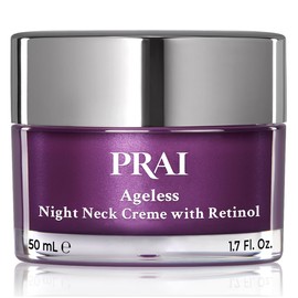 PRAI Beauty Ageless Throat & Decolletage Night Creme | Neck Firming Cream For Overnight Use | Cruelty & Paraben-Free Neck Tightening Cream with Retinol | Neck Cream for Tightening and Firming | 1.7 Oz