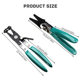Pack of 2 Hose Clamp Pliers, Spring Loaded Gear Design, Easy to Use, Hose Clamp Pliers, for Repairing Hoses, Suitable for Car, Home Use (Green)