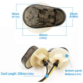 SAMDO Motorcycle Flush Mount LED Turn Signals Smoke For Yamaha FZ1 FZ6 FZR FAZER YZF R1 R6 R6S FZ1 FZ6 FZ8 FAZER XJ6 MT03