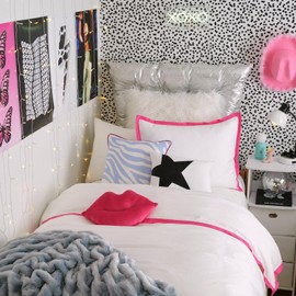 Dormify Opal Tufted Metallic Cushioned Wall Mounted Headboard | Twin/Twin XL | 34" x 40" | Bedroom or Dorm Room Accent Decor Essential