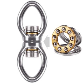 BeneLabel Swing Swivel with 2 Bearings, Safest Rotational Device Hanging Accessory for Aerial Silks Dance, Web Tree Swing, Children's Swing, Yoga Swing Sets Hanging Hammock, 800 lb Capacity