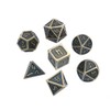 Fasizi 7PCS Metal Dice Set DND Game Polyhedral Solid Metal