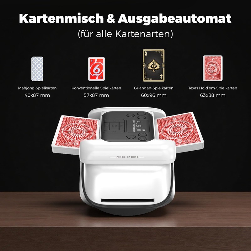 BeSokar Automatic Card Dealer & Card Shuffler with 360° Rotation
