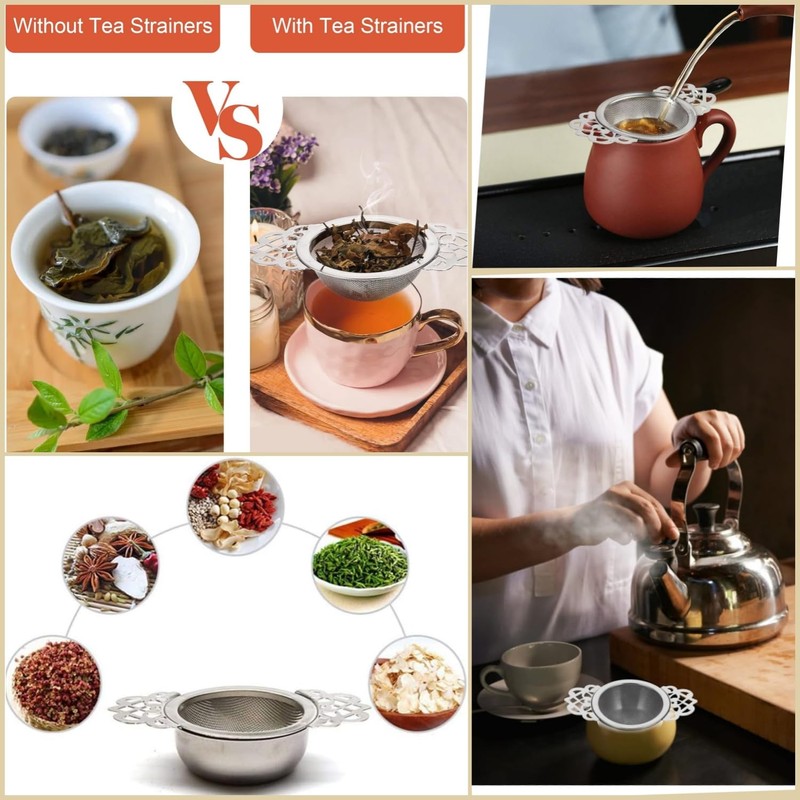 Taicols Empress Tea Strainer, 3 Sets Tea Infusers for Loose