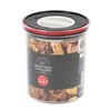 Pearl Metal HB-4493 Storage Container, Black x Red, 0.4 gal (1.1 L), Smart Seal, Round Container