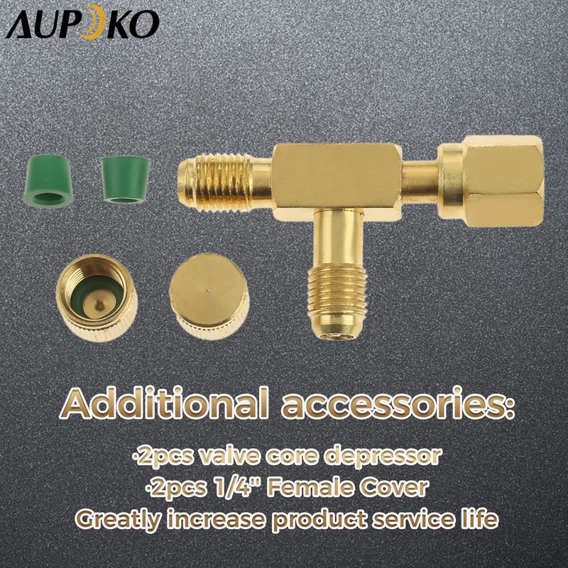 Aupoko Quick Coupler Access Tee, 1/4'' Valves Core Tee Adapter