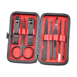 Healeved Stainless Steel Nail Tool Set 8pcs Metal Nail Clippers Manicure Trimmer Toe Finger Nail Art Kit Home Manicure Supplies Ergonomic Design for Beauty