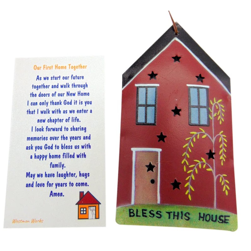 Adorno para árbol de Navidad con tarjeta de bendición de