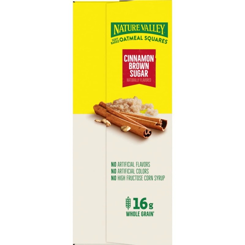 Nature Valley Soft-Baked Oatmeal Squares, Cinnamon Brown Sugar, 20 Ct,