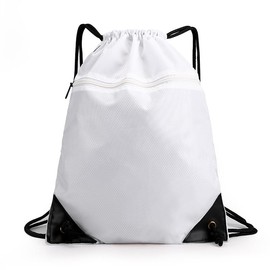 Fuugui Gym Sack, Shoulder Bag, Sports Knapsack, Helmet Holder, Waterproof, Lightweight, For Travel, Gym, Storage, Multifunctional, Large Capacity, Unisex, White