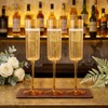 24 Pack Amber Plastic Champagne Flutes for Weddings Birthdays