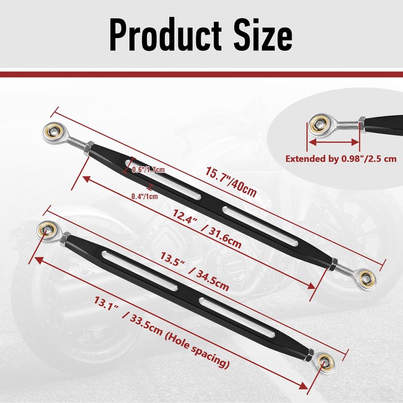 Motofunder Black Shift Linkage Shifter for Indian Scouts, Hussar Bobber,