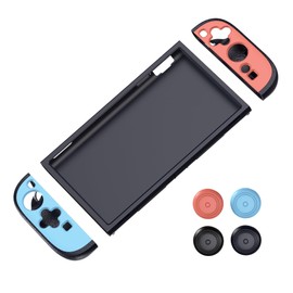 Mrhot Switch2用 カバー スイッチ2 保護ケース 分体式設計 着脱簡単 全面保護 柔らかいシリコン材質 薄型 軽量 傷防止 ブラック