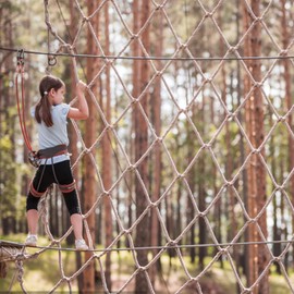 Climbing Net,Hemp Rope Climbing Net,Kids Safety Net Rope,Fence Stairs Balcony Railings Garden Playground Protection Kids Playground Play Safety Net Outdoor Climbing Cargo Net,Heavy Duty Net-6.6x9.9ft