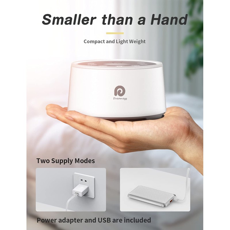 White Noise Machine-Dreamegg Sound Machine for Sleeping&Relaxing,24 Soothing Sounds, 3