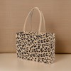 KAF Home Jute Market Tote Bag, Leopard Print, Durable Handle,